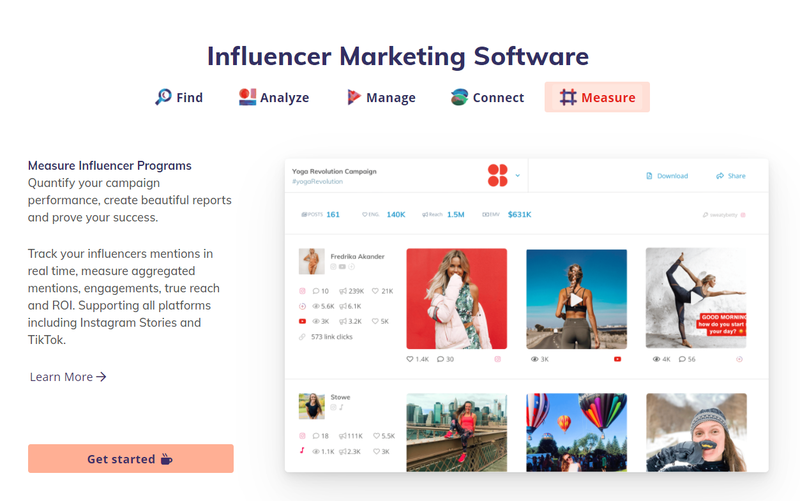 klear influencer marketing software tool
