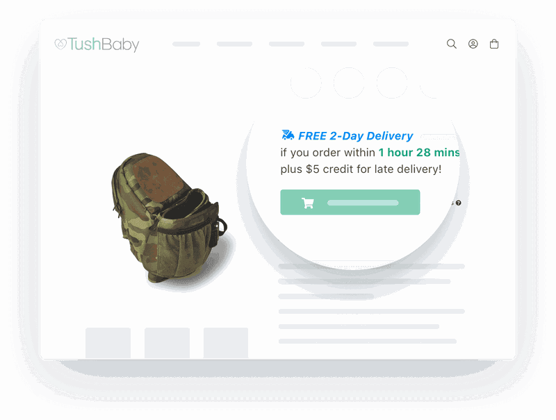 shipping countdown timer shopify ecommerce site