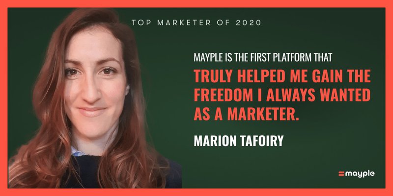 marion tafoiry mayple top marketer 2020