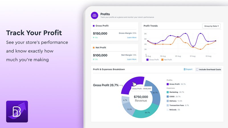 track your profit beprofit shopify app for ecommerce stores
