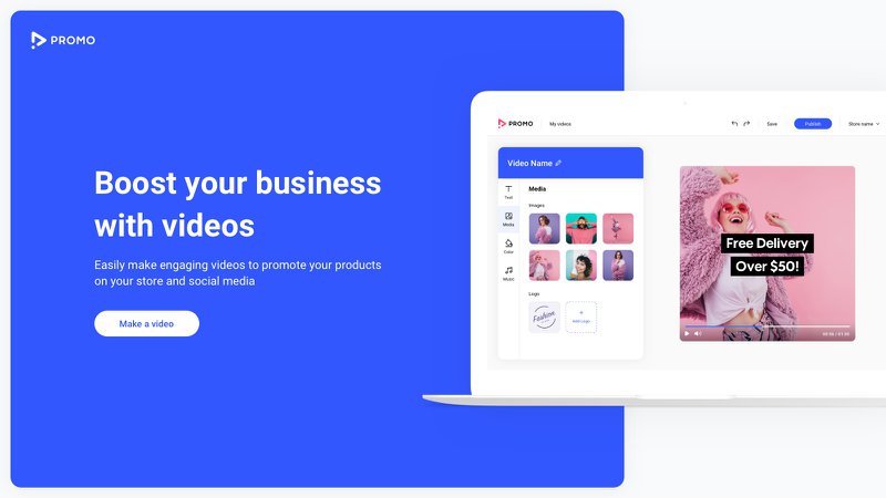promo video creation app for shopify ecommerce stores