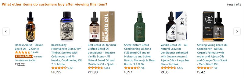 buy beard brand oil screenshot amazon