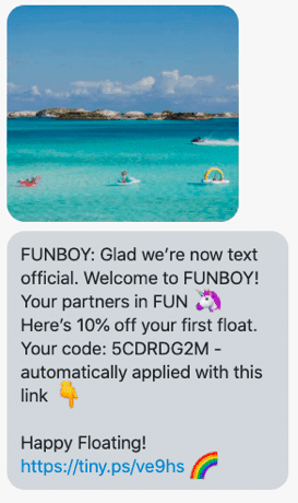 mayple-welcome-text-message-campaign-funboy