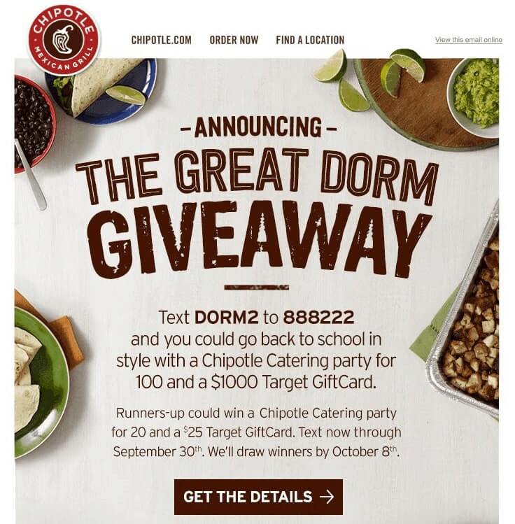 SMS-Giveaway-Example-Chipotle