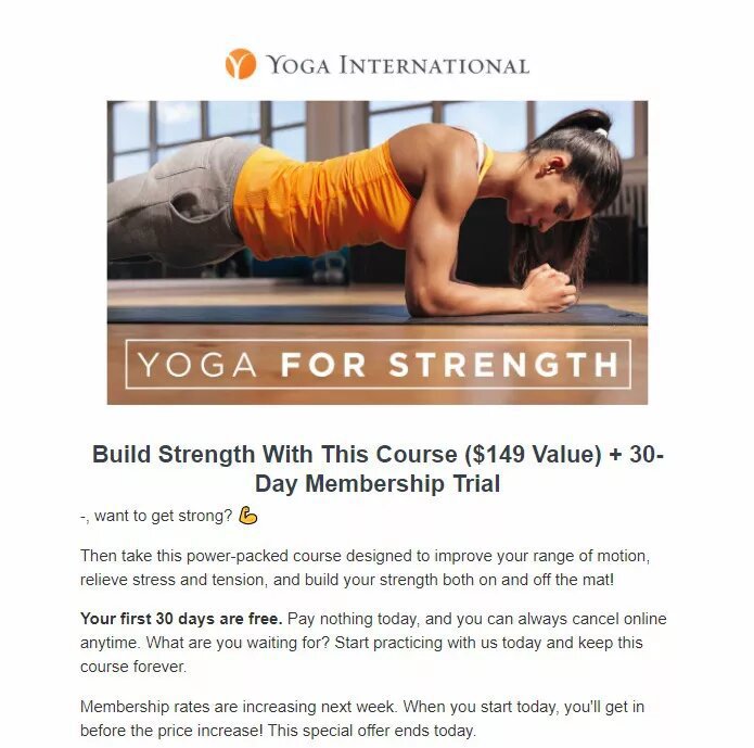 yoga-for-strength-email-campaign