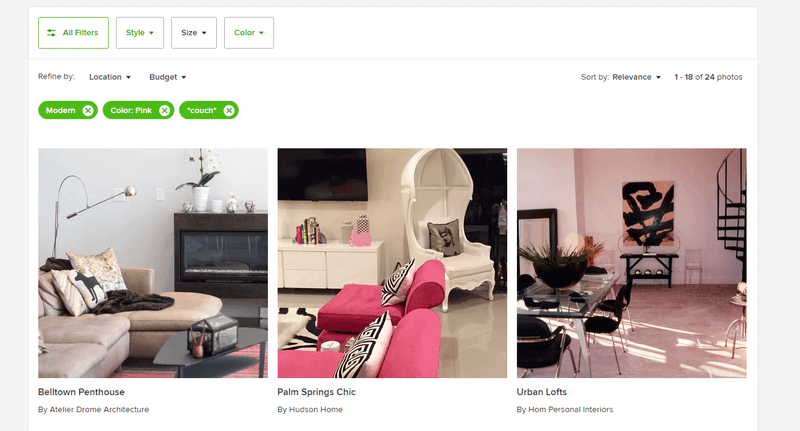 houzz-modern-pink-couch-search