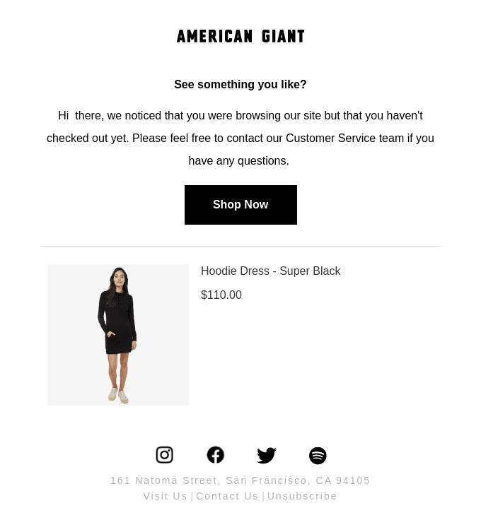 american-giant-shopping-cart-history-email