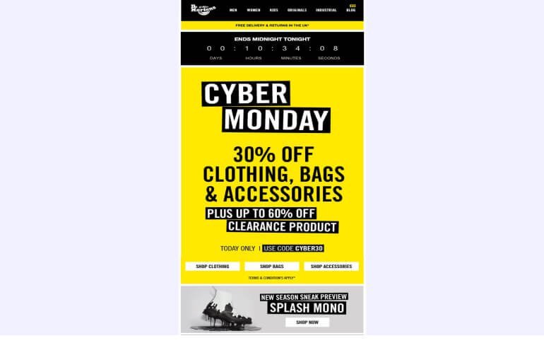 doc-martens-cyber-monday-countdown-timer