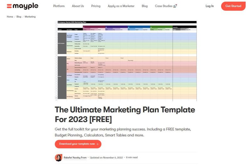 mayple-marketing-plan-template