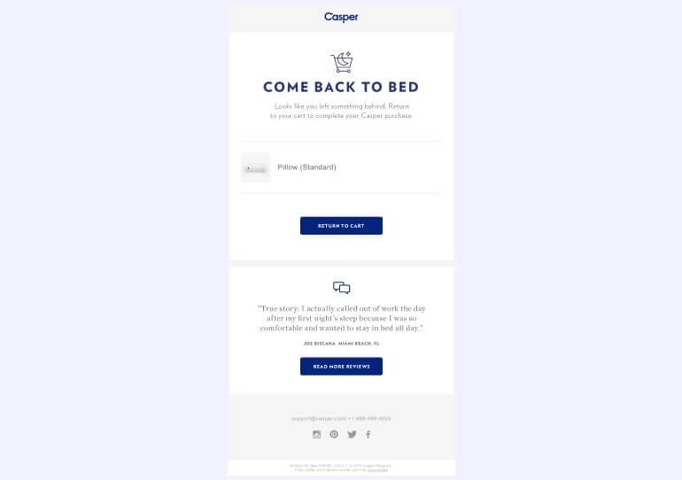casper-come-back-to-bed-cart-abandonment-email