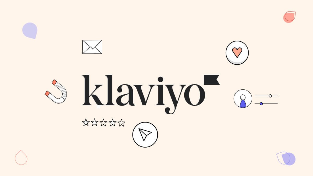 the word klavyo surrounded by icons