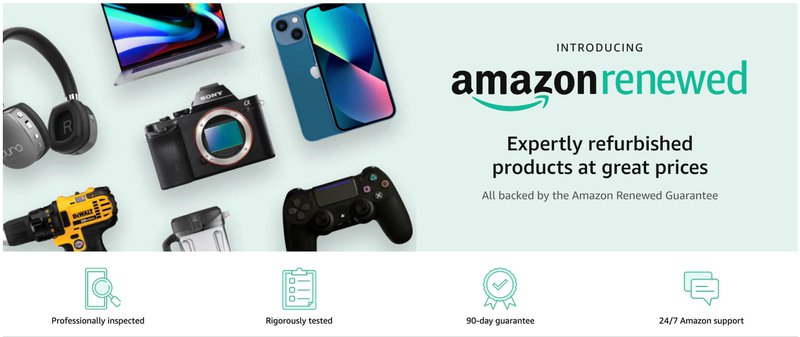 Amazon Renewed Storefront example