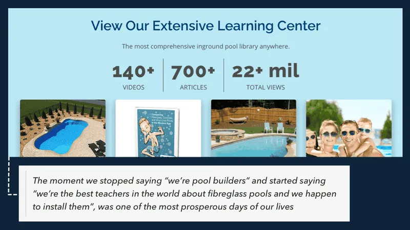 river pools content marketing for conversion