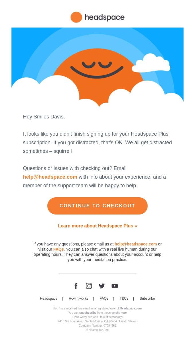 headspace-browse-abandonment-email