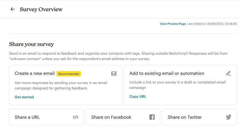 how-to-share-mailchimp-survey