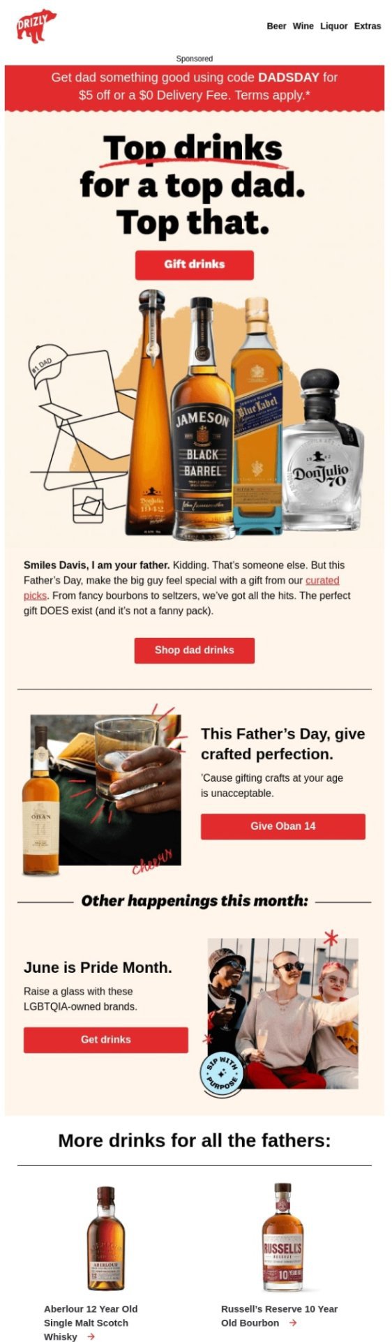 drizly-fathers-day-email
