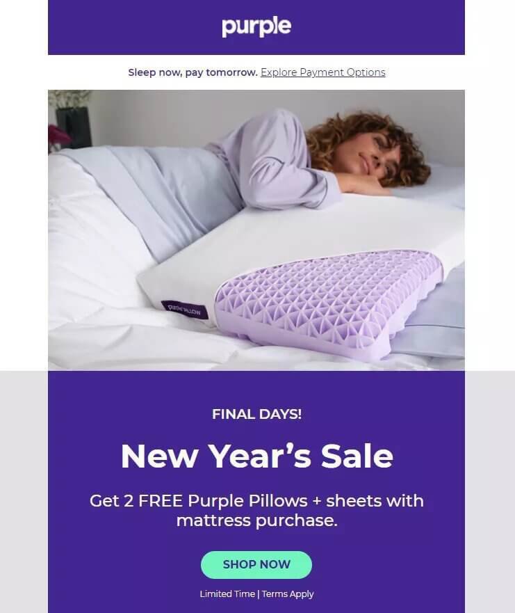promotional email example