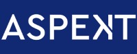 a blue and white sign that says aspekt