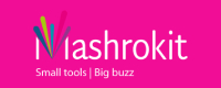 a pink background with the words mashrokit small tools / big buzzz