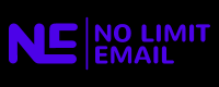 no limit email logo on a black background