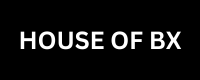 a black background with the words house of bx