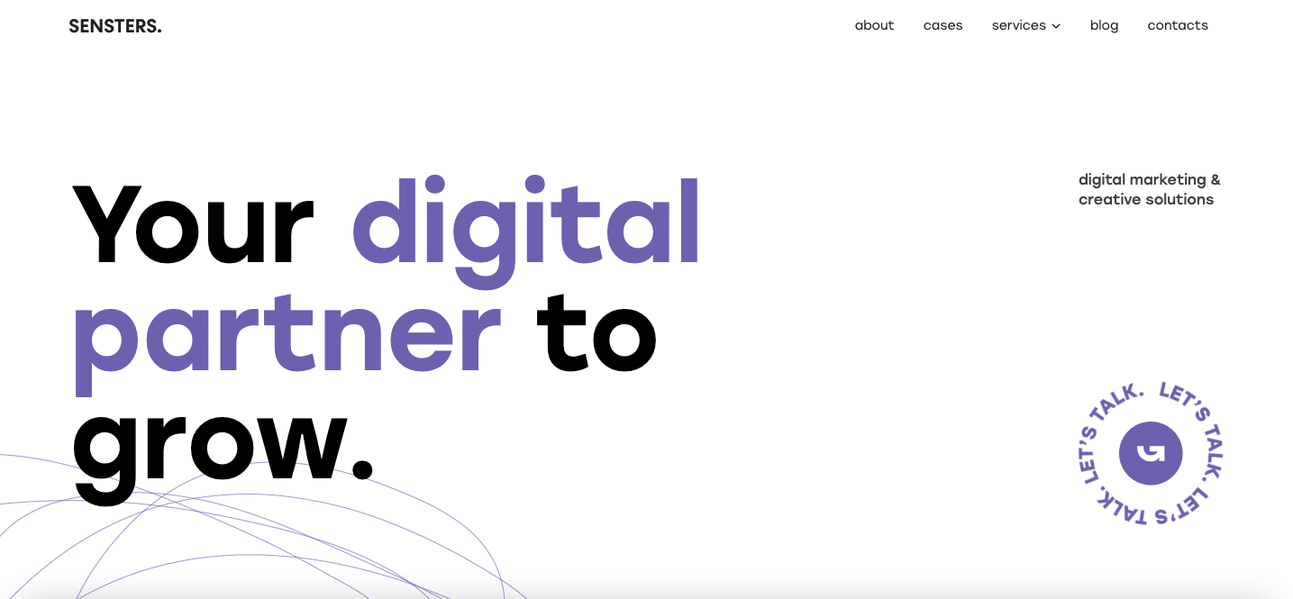 Sensters. digital marketing | paid advertising agency | company logo