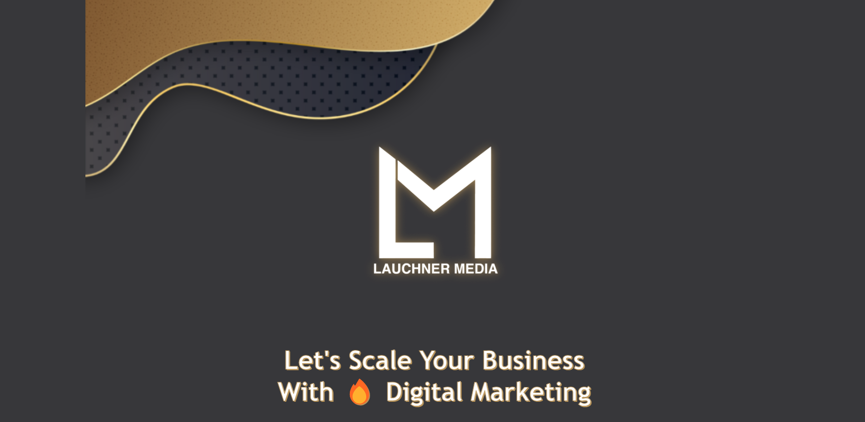 a black and gold business card with the letter m