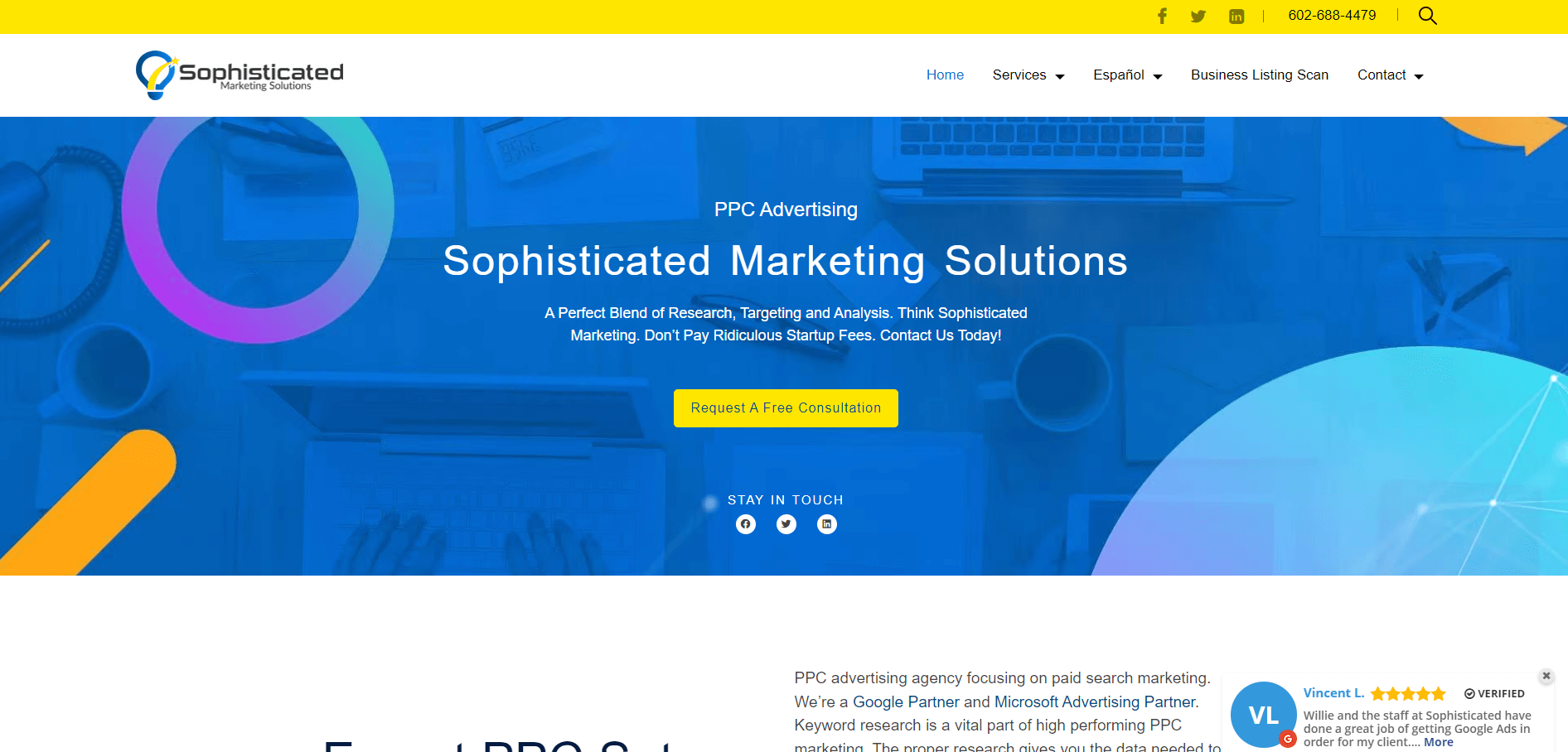 Sophisticated Marketing Solutions website