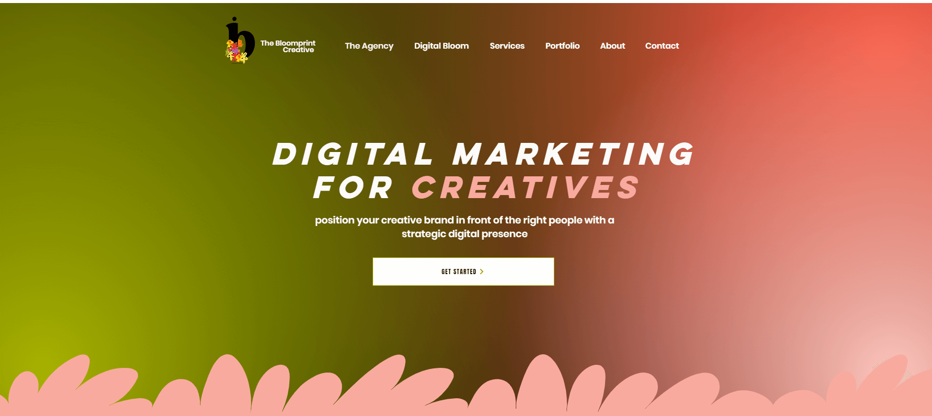a web page for a digital marketing company