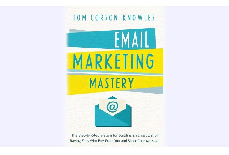 a book cover with the title email marketing master