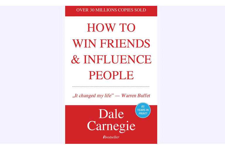 a book cover with the title how to win friends and influence people