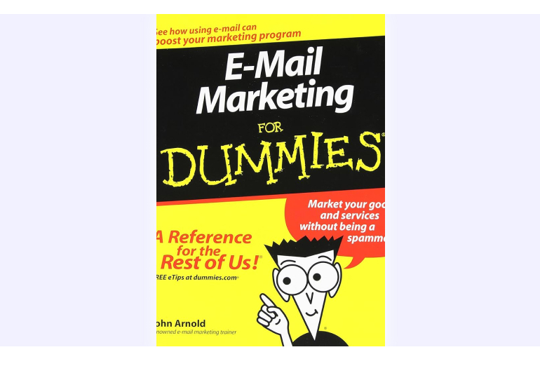 a book cover for email marketing for dummies