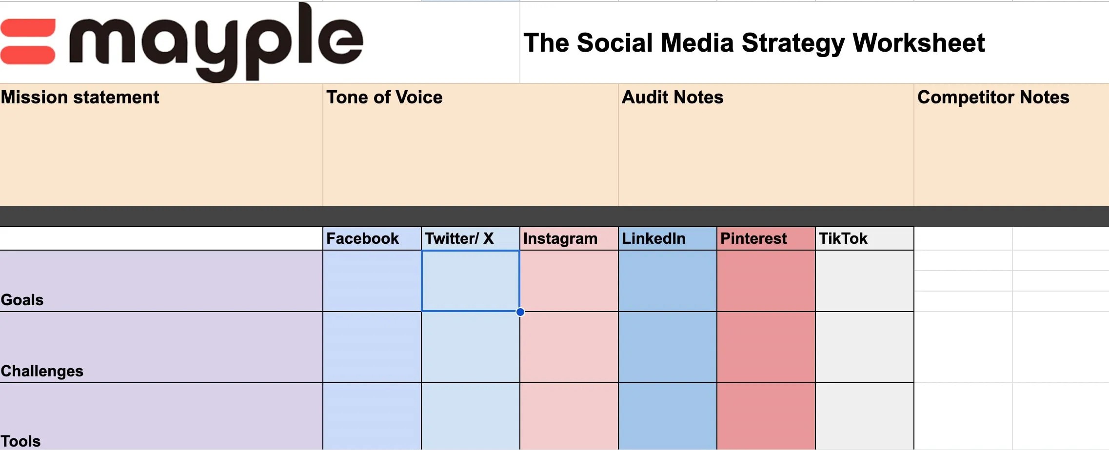 mayple-social-media-strategy-worksheet