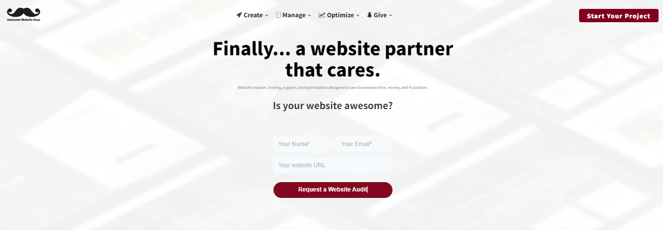 a website page with a red and white theme